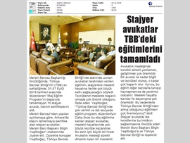 BASINDA BAROMUZ (10 Stj. Avukat TBB'deki Eğitimlerini Tamamladı)