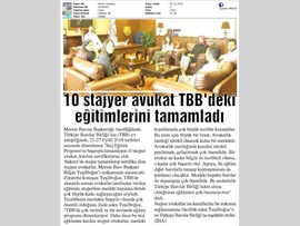 BASINDA BAROMUZ (10 Stj. Avukat TBB'deki Eğitimlerini Tamamladı)