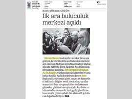 BASINDA BAROMUZ (Mersin'de İlk Kez Arabuluculuk Merkezi Açıldı)) 30.10.2017