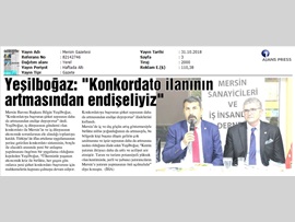 BASINDA BAROMUZ (Yeşilboğaz: Konkordato İlanının Artmasında Endişe Ediyoruz")