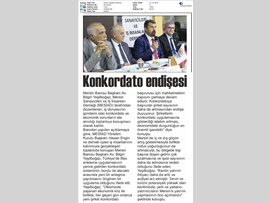BASINDA BAROMUZ (Yeşilboğaz: Konkordato İlanının Artmasında Endişe Ediyoruz")