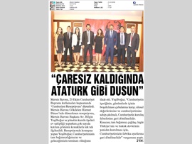 BASINDA BAROMUZ (Mersin Barosu Cumhuriyet Resepsiyonu Düzenledi)
