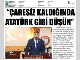 BASINDA BAROMUZ (Mersin Barosu Cumhuriyet Resepsiyonu Düzenledi)