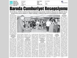BASINDA BAROMUZ (Mersin Barosu Cumhuriyet Resepsiyonu Düzenledi)