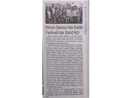 BASINDA BAROMUZ (Mersin Barosu, Çamlıbel Sokak Festivali'nde Stant Açtı)