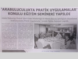 BASINDA BAROMUZ ( Arabuluculukta Pratik Uygulamalar Semineri)