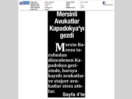 BASINDA BAROMUZ (Avukatlar Kapadokya'da Stres Attı)