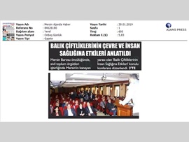 BASINDA BAROMUZ (Balık Çiftliklerinin Çevre ve İnsan Sağlığına Etkileri Konulu Konferans Düzenlendi)