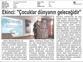 BASINDA BAROMUZ (19 Mayıs Anadolu Lisesi'nde Eğitim: "Çocuklar Dünyanın Geleceğidir" )