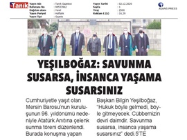 BASINDA BAROMUZ (Mersin Barosu'nun 96. yıl kuruluş yıldönümü töreni)