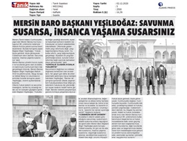 BASINDA BAROMUZ (Mersin Barosu'nun 96. yıl kuruluş yıldönümü töreni)