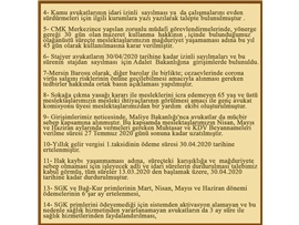CORONA TEDBİRLERİ KAPSAMINDA BAROMUZ TARAFINDAN BAKANLIKLARA VE KURUMLARA YAPILAN GİRİŞİMLER