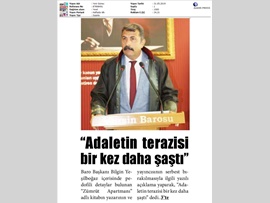 BASINDA BAROMUZ (Zümrüt Apartmanı Kitabına Baromuzdan Suç Duyurusu)