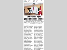 BASINDA BAROMUZ (Kadın Avukatın Etek Boyuna Müdahaleye Kınama)