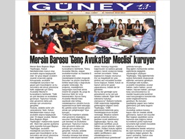 BASINDA BAROMUZ(Mersin Barosu Genç Avukatlar Meclisi Kuruyor)