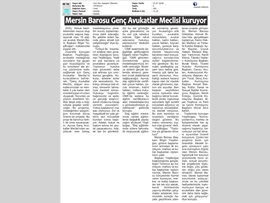 BASINDA BAROMUZ(Mersin Barosu Genç Avukatlar Meclisi Kuruyor)