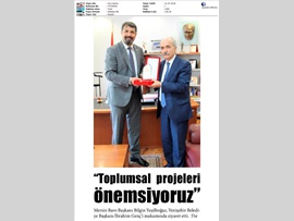 BASINDA BAROMUZ (Baro Başkanımız Av. Bilgin Yeşilboğaz, Yenişehir Bld. Bşk. İbrahim Genç'i Ziyaret Etti)