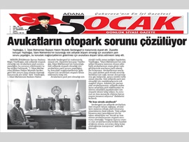 BASINDA BAROMUZ (Eski Adliye'de Avukatların Otopark Sorunu Çözülecek)