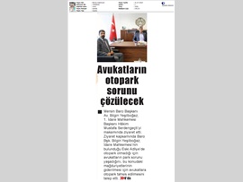 BASINDA BAROMUZ (Eski Adliye'de Avukatların Otopark Sorunu Çözülecek)