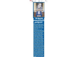 BAŞKANIMIZDAN 30 AĞUSTOS ZAFER BAYRAMI MESAJI