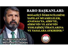 BARO BAŞKANLARINDAN BOĞAZİÇİ ÖĞRENCİLERİNE MÜDAHALEYE TEPKİ