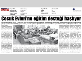 BASINDA BAROMUZ (Çocuk Evleri'ne Eğitim Desteği Başlıyor)