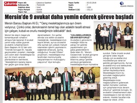 BASINDA BAROMUZ (Baro Bşk. Er: Genç Meslektaşımız İstikbalimizdir)