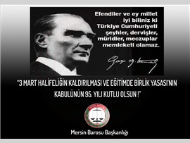 3 DEVRİM YASASININ KABULÜNÜN YILDÖNÜMÜ