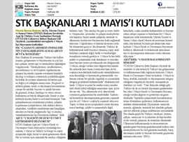 1 MAYIS GAZETELER