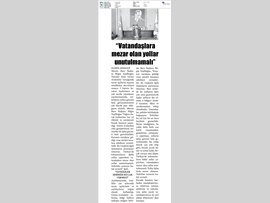 BASINDA BAROMUZ (Vatandaşlara Mezar Olan Yollar Unutulmamalı)