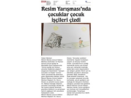 'Çalışan çocuklar ve düşler' konulu resim yarışması ödülleri verildi