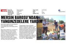 Mersin Barosu'ndan yangınzedelere yardım