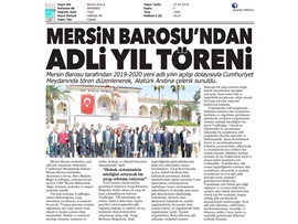 BASINDA BAROMUZ (Mersin Barosu 2019-2020 Adli Yıl Açılış Töreni Düzenledi)
