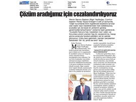 BASINDA BAROMUZ (Başkanımızdan "Avukatların meslekten men" ifadelerine tepki)