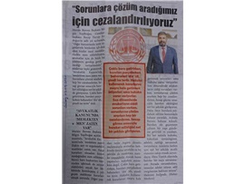 BASINDA BAROMUZ (Başkanımızdan "Avukatların meslekten men" ifadelerine tepki)