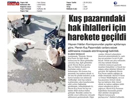 Mersin Barosu kuş pazarı için harekete geçti