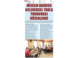 Mersin Barosu geleneksel tavla turnuvası düzenledi