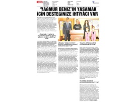 "Yağmur Deniz'in yaşamak için desteğinize ihtiyacı var"
