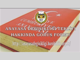 ANAYASA DEĞİŞİKLİĞİ TEKLİFİ  HAKKINDA GÖRÜŞ FORMU