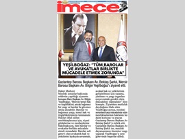 BASINDA BAROMUZ (Gaziantep Barosu Başkanı'ndan Baro Başkanımıza Ziyaret)