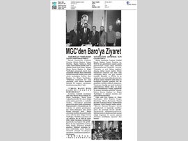 BASINDA BAROMUZ (MGC'den Baro Başkanımıza Ziyaret)