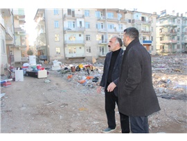 BARO BAŞKANIMIZ BİLGİN YEŞİLBOĞAZ, DEPREM BÖLGESİNİ ZİYARET ETTİ