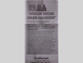 BASINDA BAROMUZ (Yeşilboğaz: "Avukatın Sorunu Halkın Sorunudur")