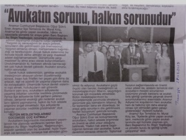 BASINDA BAROMUZ (Yeşilboğaz: "Avukatın Sorunu Halkın Sorunudur")