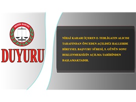 E-TEBLİGAT HAKKINDA