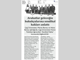 BASINDA BAROMUZ (Avukatlar Geleceğin Hukukçularına Sendikal Hakları Anlattı)