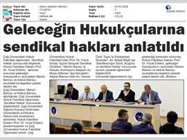 BASINDA BAROMUZ (Avukatlar Geleceğin Hukukçularına Sendikal Hakları Anlattı)