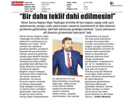 BASINDA BAROMUZ (Baro Başkanları: "Çocuk İstismarı Affı Gündemden Kalkmalı")