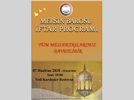 MERSİN BAROSU İFTAR PROGRAMI