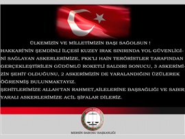 ÜLKEMİZİN VE MİLLETİMİZİN BAŞI SAĞOLSUN